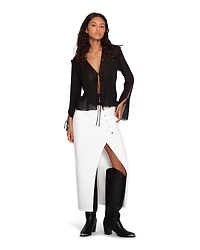 Belle & Bloom Womens Current Obsession Tie Shirt