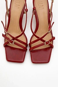 Prologue Shoes Womens Chaka Square Toe Stiletto Sandal