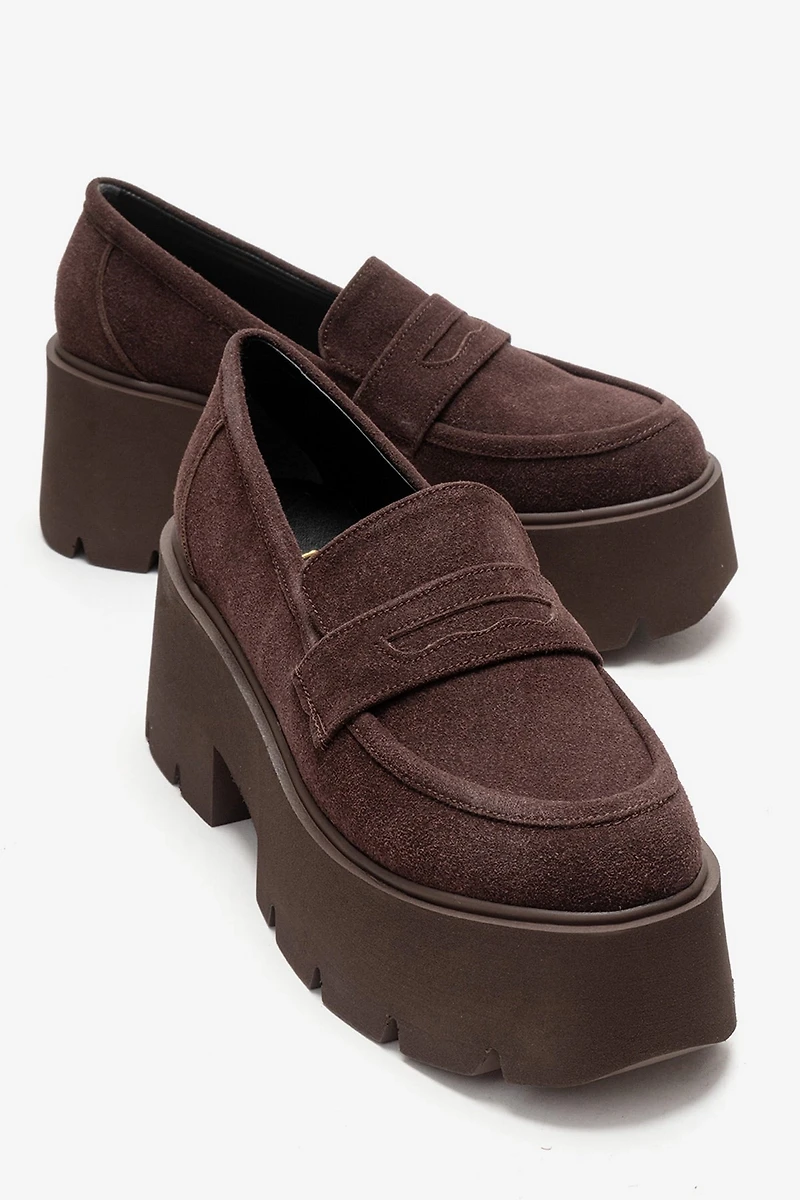 Prologue Shoes Womens Santia Chunky Platform Loafer