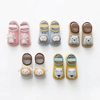 MyKids-USA Baby 3D Cartoon Animal Patched Design Dispensing Non-Slip Lace-Up Socks Shoes