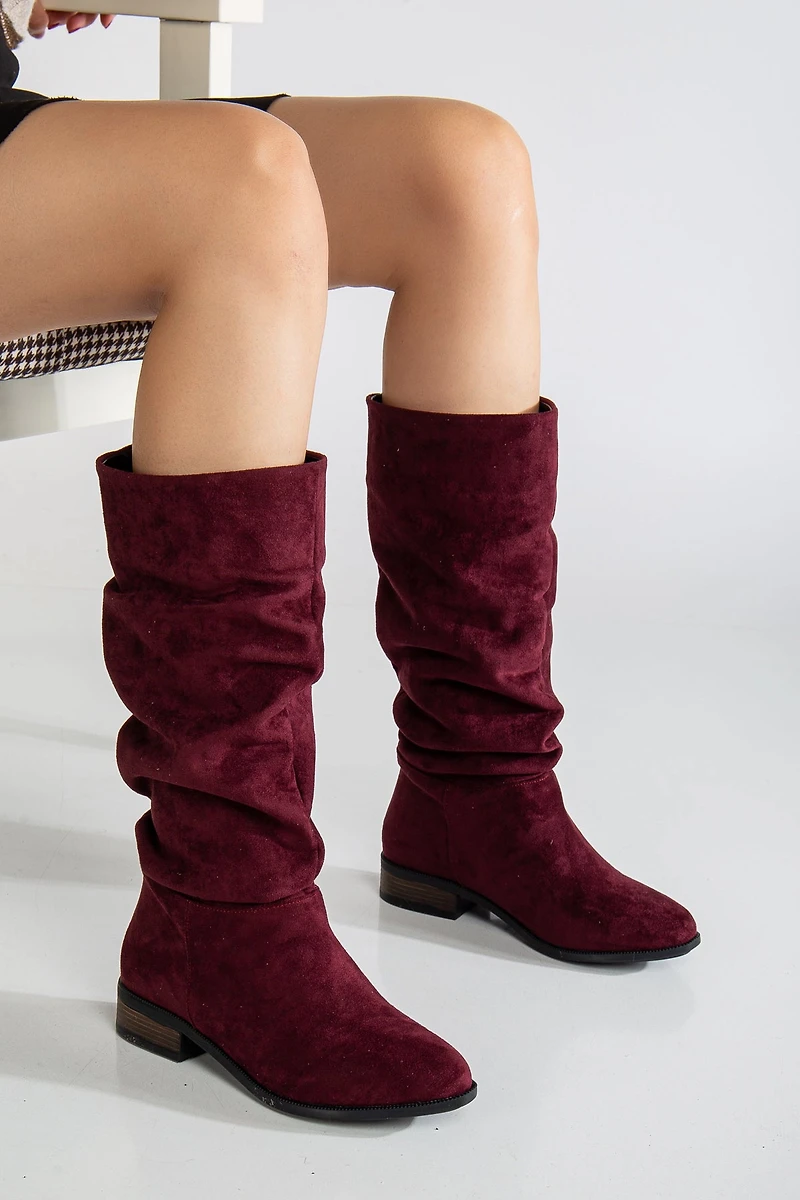 Forever & Always Womens Maribel Knee High Slouch Boots