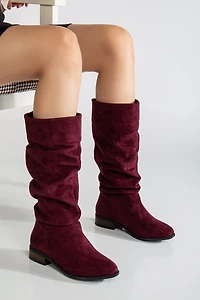 Forever & Always Womens Maribel Knee High Slouch Boots