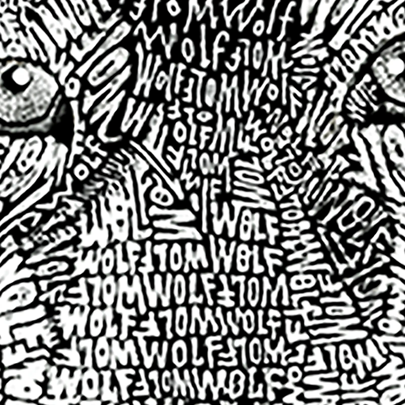 LA Pop Art Men's Wolf Word T-Shirt