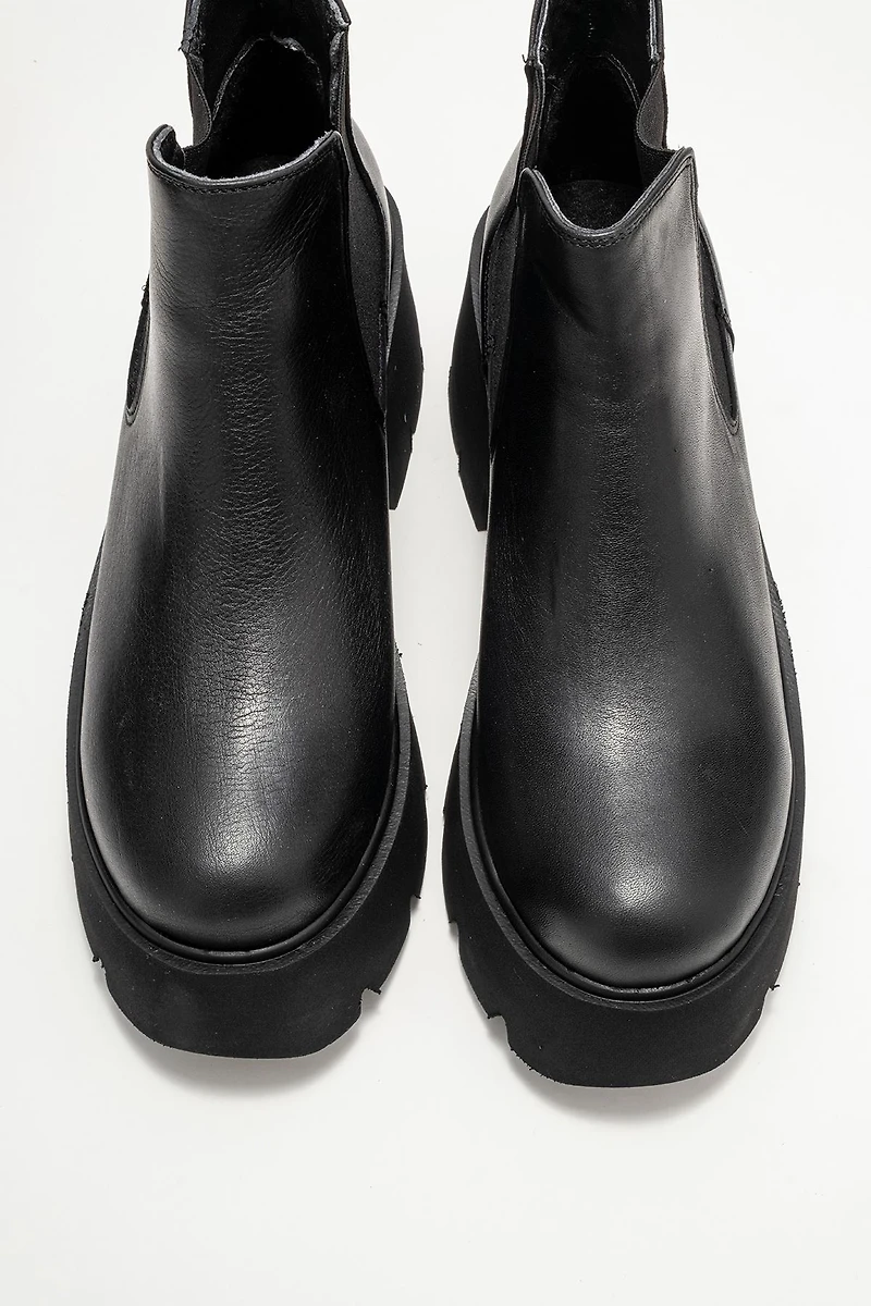 Forever & Always Womens Clen Leather Platform Chelsea Boots