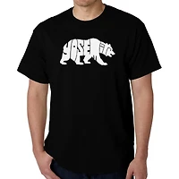 LA Pop Art Men's Yosemite Bear Word T-Shirt