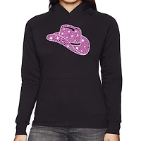 LA Pop Art Cowgirl Hat - Women's Word Hooded Sweatshirt