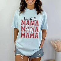 Simply Sage Market - Baseball Mama Stacked Coquette Women's Garment Dyed Graphic T-Shirt