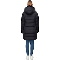 Rokka&Rolla Womens Long Puffer Jacket With Fleece-lined Hood