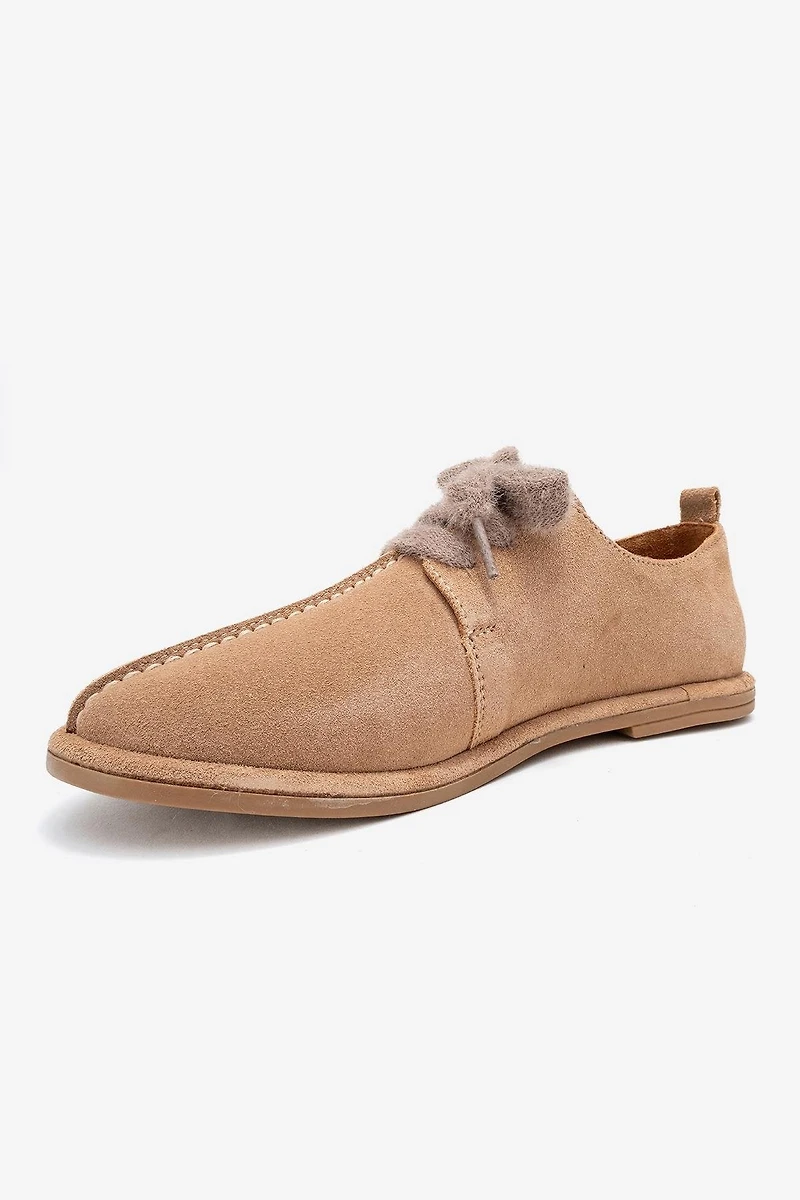 Forever & Always Womens Denora Leather Lace Up Shoes