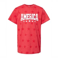 The Juniper Shop - America Varsity Star Distressed Youth Short Sleeve Tee