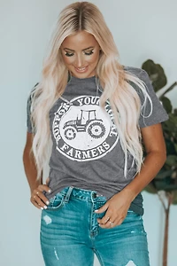Threaded Pear Women's SUPPORT YOUR LOCAL FARMERS Graphic Tee
