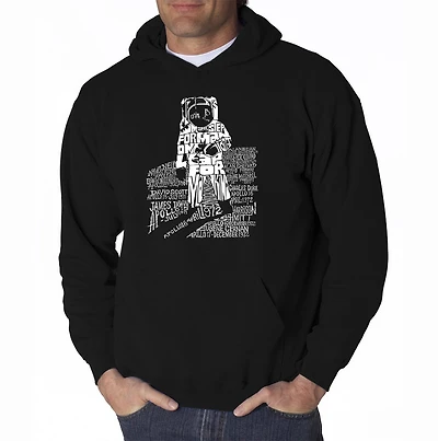 LA Pop Art Astronaut - Mens Word Hooded Sweatshirt