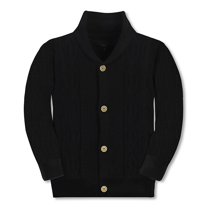 Gioberti Boy's 100% Cotton Knitted Shawl Collar Cardigan Sweater