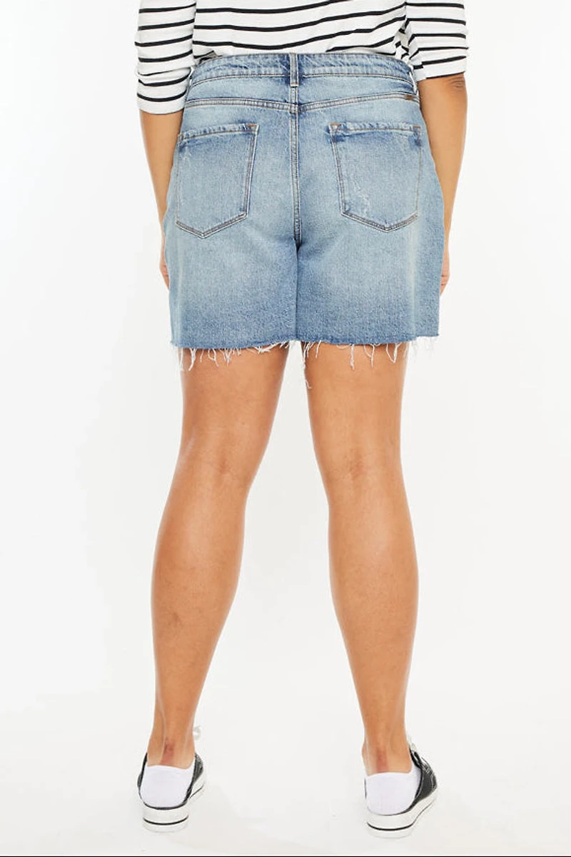 KanCan Women's Plus High Rise Shorts June