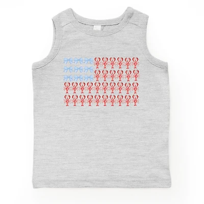 The Juniper Shop - Toddler Graphic Tank Lobster American Flag Coquette