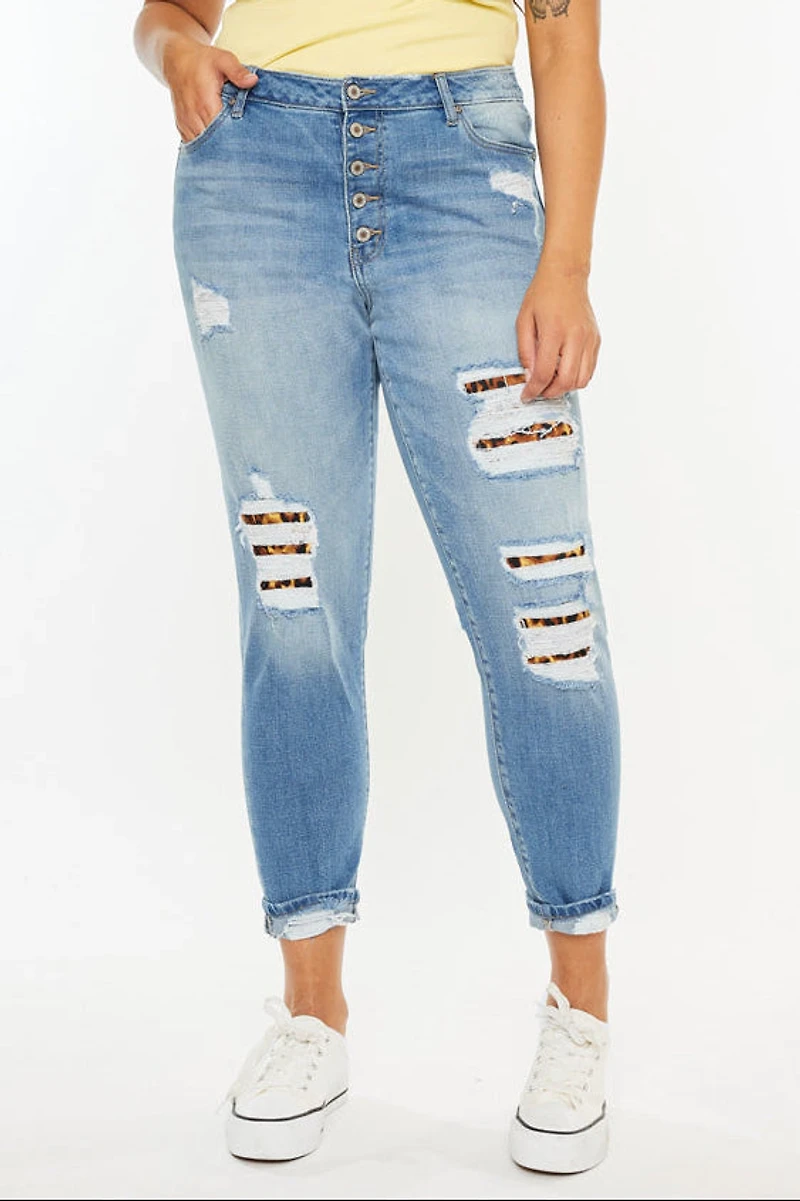 Kancan Women's Plus Size High Rise Ankle Skinny Jeans Beatrice