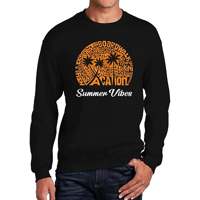 LA Pop Art Summer Vibes - Men's Word Crew Sweatshirt