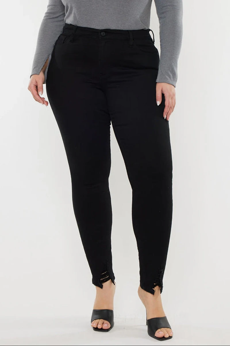 Kancan Women's Plus High Rise Ankle Skinny Jeans Jones