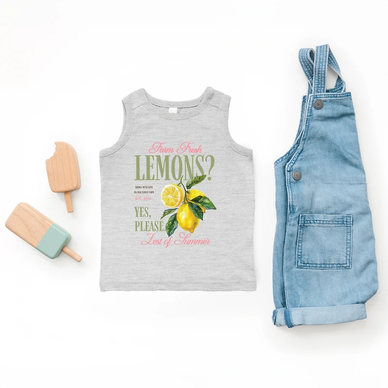 The Juniper Shop - Farm Fresh Lemons Zest of Summer Toddler Graphic Tank