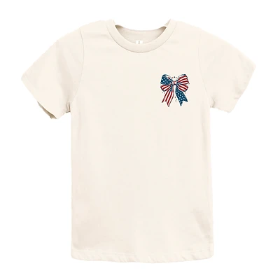 The Juniper Shop - Patriotic Bow Stars Youth Short Sleeve Graphic T-Shirt