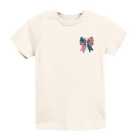 The Juniper Shop - Patriotic Bow Stars Youth Short Sleeve Graphic T-Shirt
