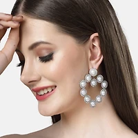 AGP PARIS Womens Diva Collection Heart Shaped Drop Earrings