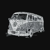 LA Pop Art The 70S - Mens Word Crew Sweatshirt