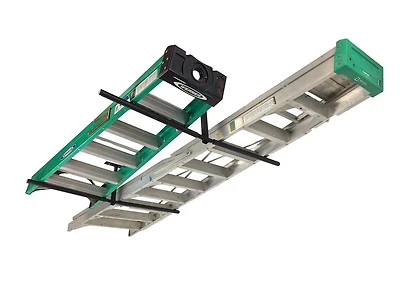 StoreYour Hi-Port 2 Ladder Ceiling Storage Rack, Double Sided, Holds 150 lbs