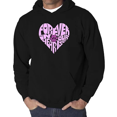 LA Pop Art Forever Our Hearts - Men's Word Hooded Sweatshirt