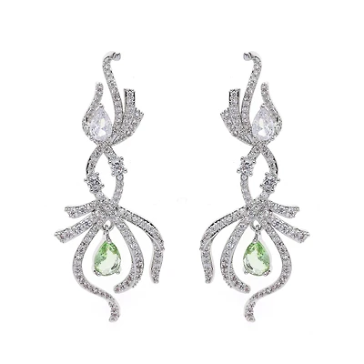 AGP PARIS Womens Infinity Pear Shaped Drop Earrings