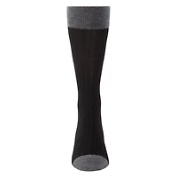 MeMoi Men's Rib Knit Luxuriously Soft Cashmere Crew Socks
