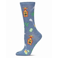 MeMoi Women's Tequila & Lime Rayon From Bamboo Crew Socks