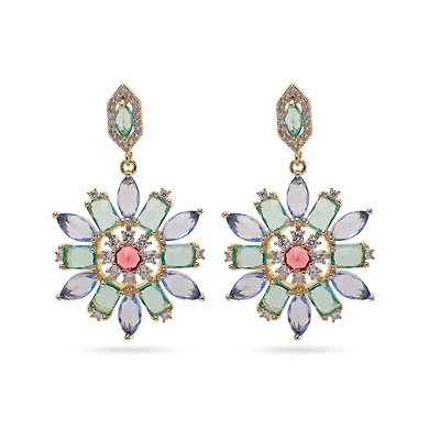 AGP PARIS Womens Light green Floral Drop Earrings