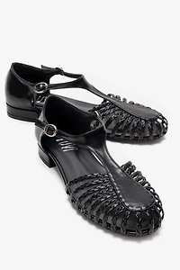 Prologue Shoes Womens Onos Woven T Strap Sandal