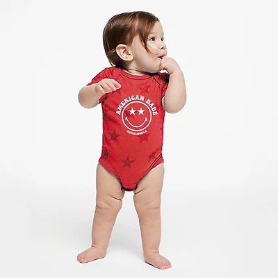 The Juniper Shop - SmileyWorld American Babe Baby Short Sleeve Star Bodysuit