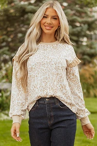 Threaded Pear Women's Aimee Detail Ribbed Trim Sweatshirt
