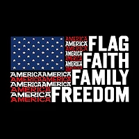 LA Pop Art Men's Word T-Shirt - Faith Flag