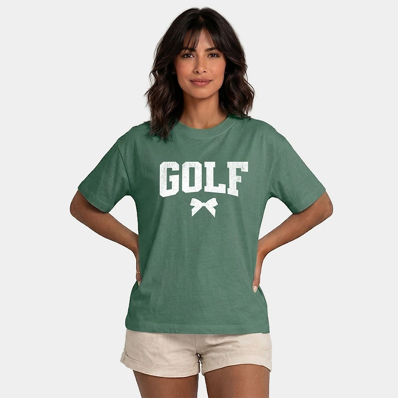 Simply Sage Market - Golf Arched Bow Women's Relaxed Boxy Tee