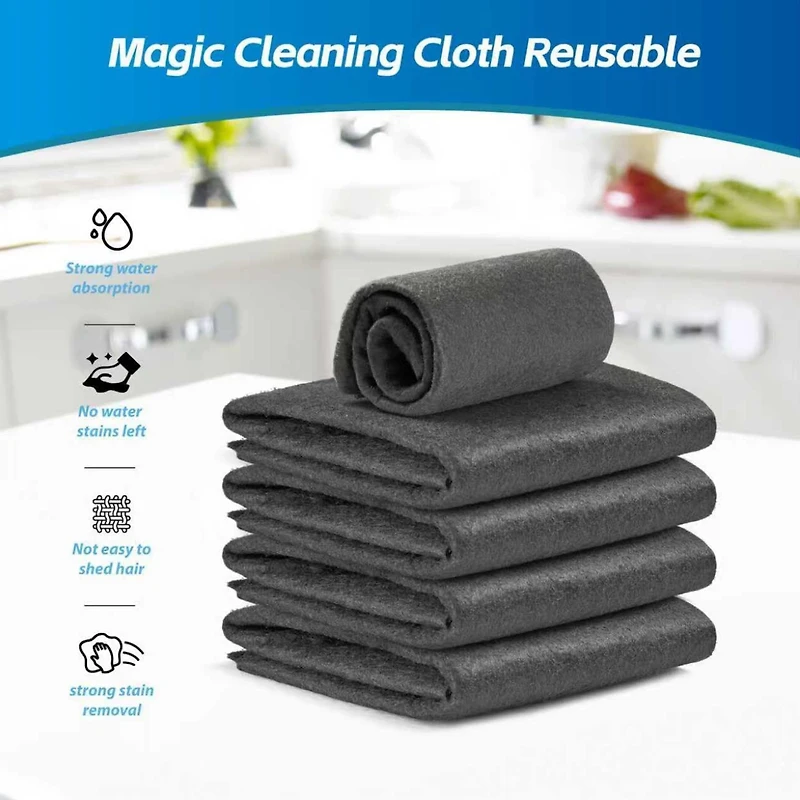 Stock Preferred Pack of 5 Lint Free Microfiber Glass Cleaning Cloths for Windows, Mirrors