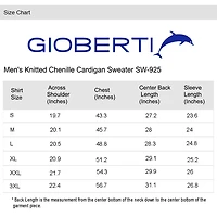 Gioberti Men's Knitted Chenille Cardigan Sweater With Flannel Lining