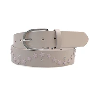 AGP PARIS Beige Star Motif Women's Belt
