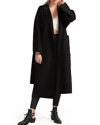 Belle & Bloom Womens Wide Awake Split Hem Overcoat
