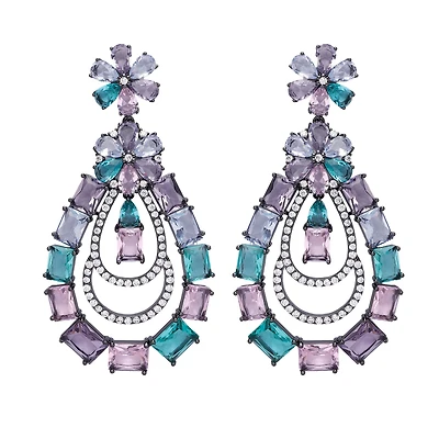 AGP PARIS Womens Diva Luxury Pendant Drop Earrings
