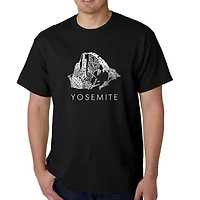 LA Pop Art Men's Yosemite Word T-Shirt