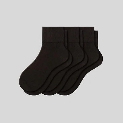 Wear Sierra Women's 3 Pair Packs Turn Cuff Socks