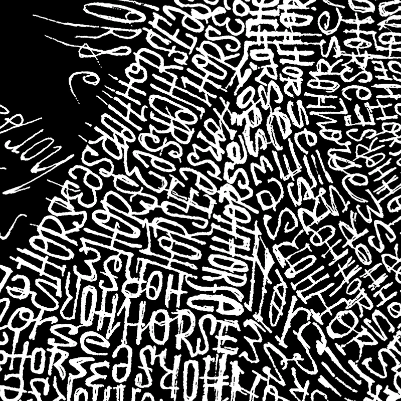 LA Pop Art Men's Horse Mane Word T-Shirt