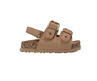 bebe Toddler Girl's Buckle Strap Sandals with Back and Charm Detail