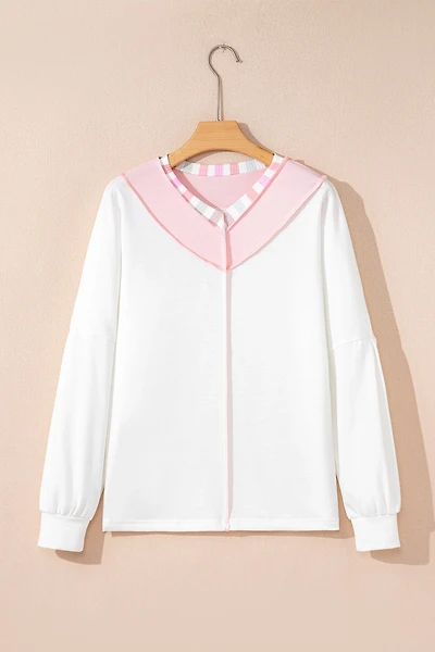 Threaded Pear Women's Promise Color Block Loose Long Sleeve Top