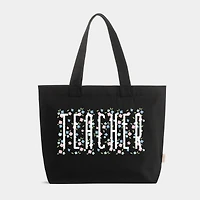 Simply Sage Market - Zippered Canvas Tote Teacher Tall Floral