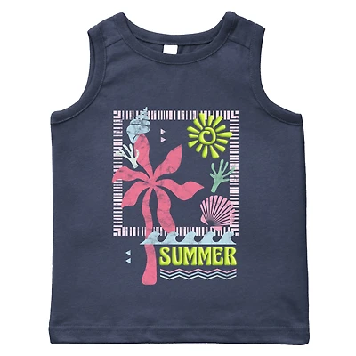 The Juniper Shop - Summer Icons Colorful Puff Print Toddler Graphic Tank